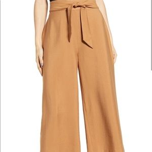 LEITH Camel Colored Wide Leg Tapered Pants | 2x
